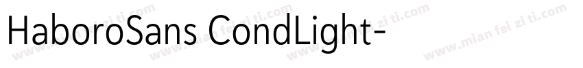 HaboroSans CondLight字体转换